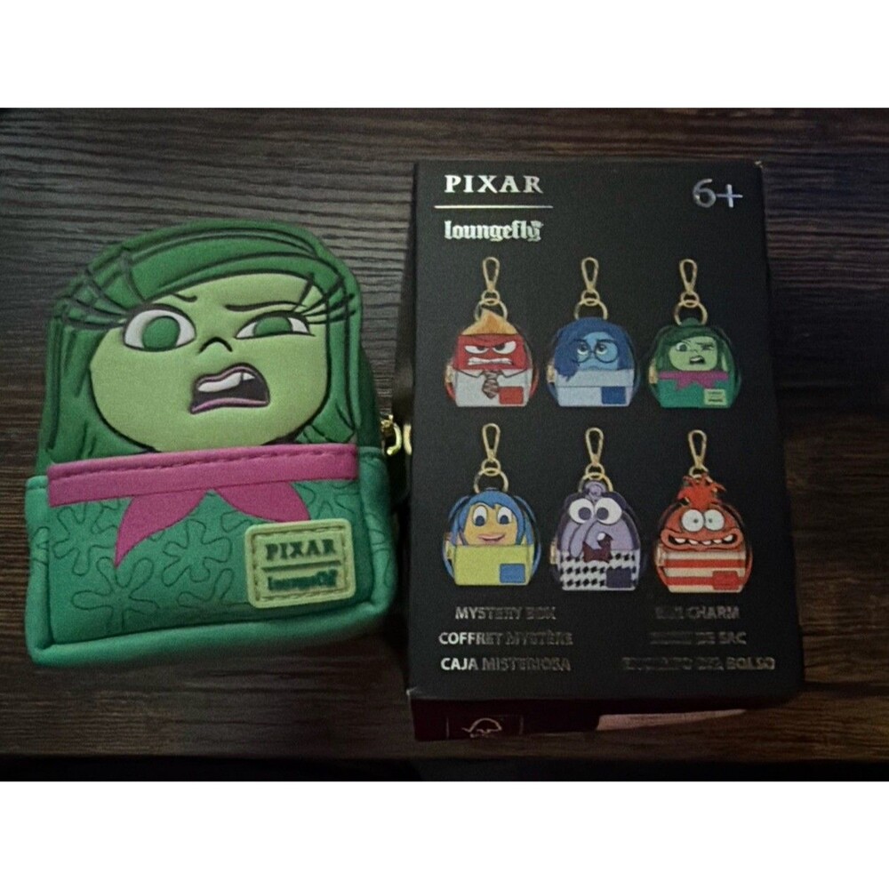 Disgust Inside out 2 Loungefly Mystery Disney Pixar Backpack Keychain - Disgust